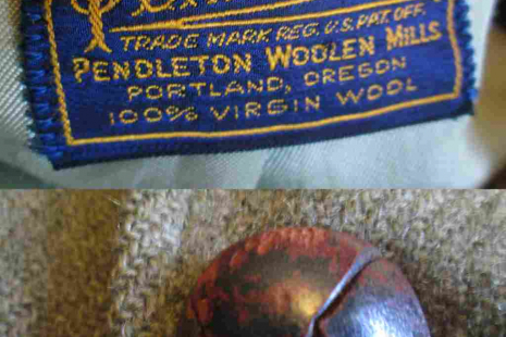 Pendleton Coat Vintage 60s Pea Green Overcoat Wool