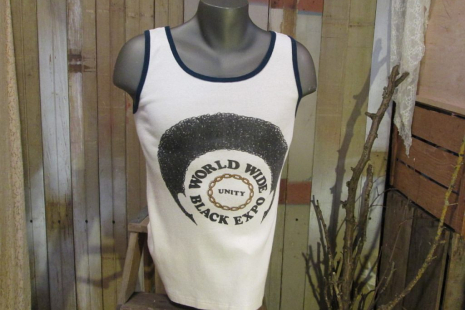 Vintage 70s Afro World Wide Black Expo  T shirt