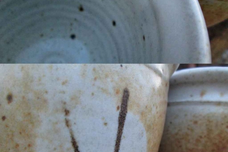handthrown pottery boho Kitchen decor Earthy footed ceramic cups