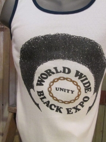 Vintage 70s Afro World Wide Black Expo  T shirt