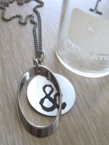 ampersand assemblage charm necklace