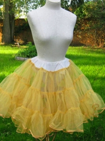 sunny yellow vintage crinoline